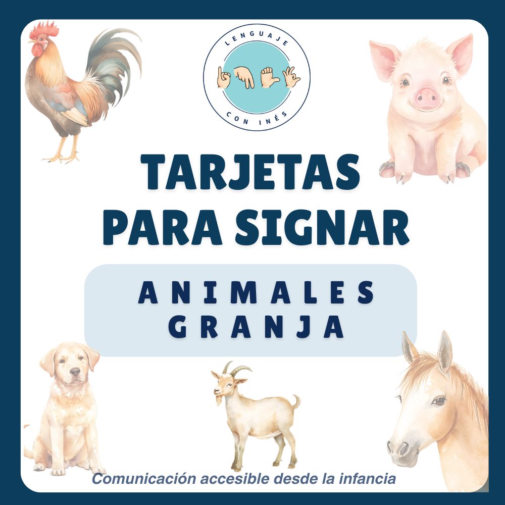 Tarjetas animales de la granja